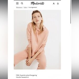Madewell set easygoing hoodie sweatshirt and sweatpants jogger